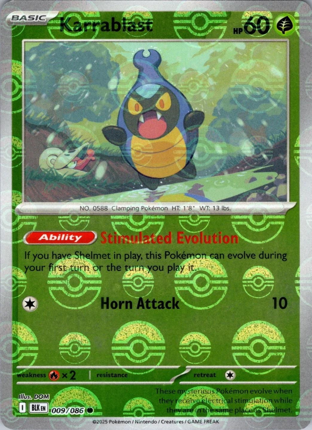 Black Bolt Karrablast [Poke-Ball] Pokémon card